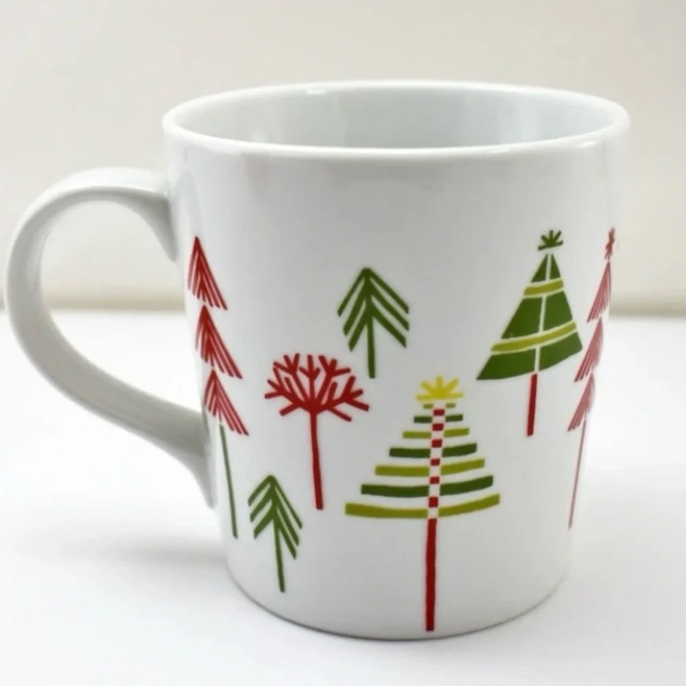 NEW Crate and Barrel 4” Yule Town Coffee Tea Coco Mug Julia Rothman